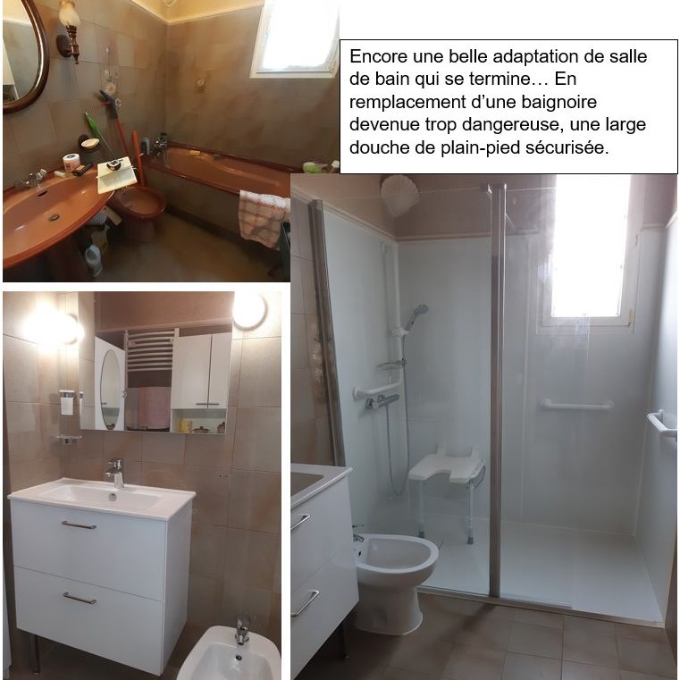 Remplacement baignoire par une douche de plain pied